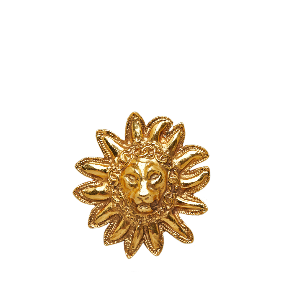 CHANEL Lion Head Brooch Costume Brooch - Picture 1 of 3